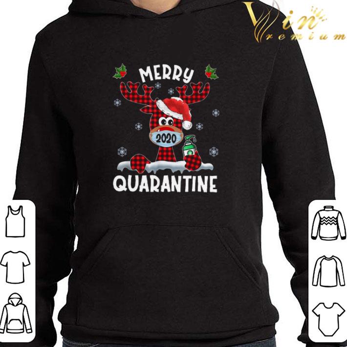 Reindeer Face Mask 2020 Merry Christmas Quarantine Sweater shirt