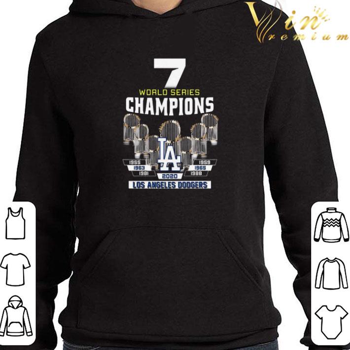 7 World Series Champions 1955 1959 1965 1963 1981 1988 2020 Los Angeles Dodgers shirt