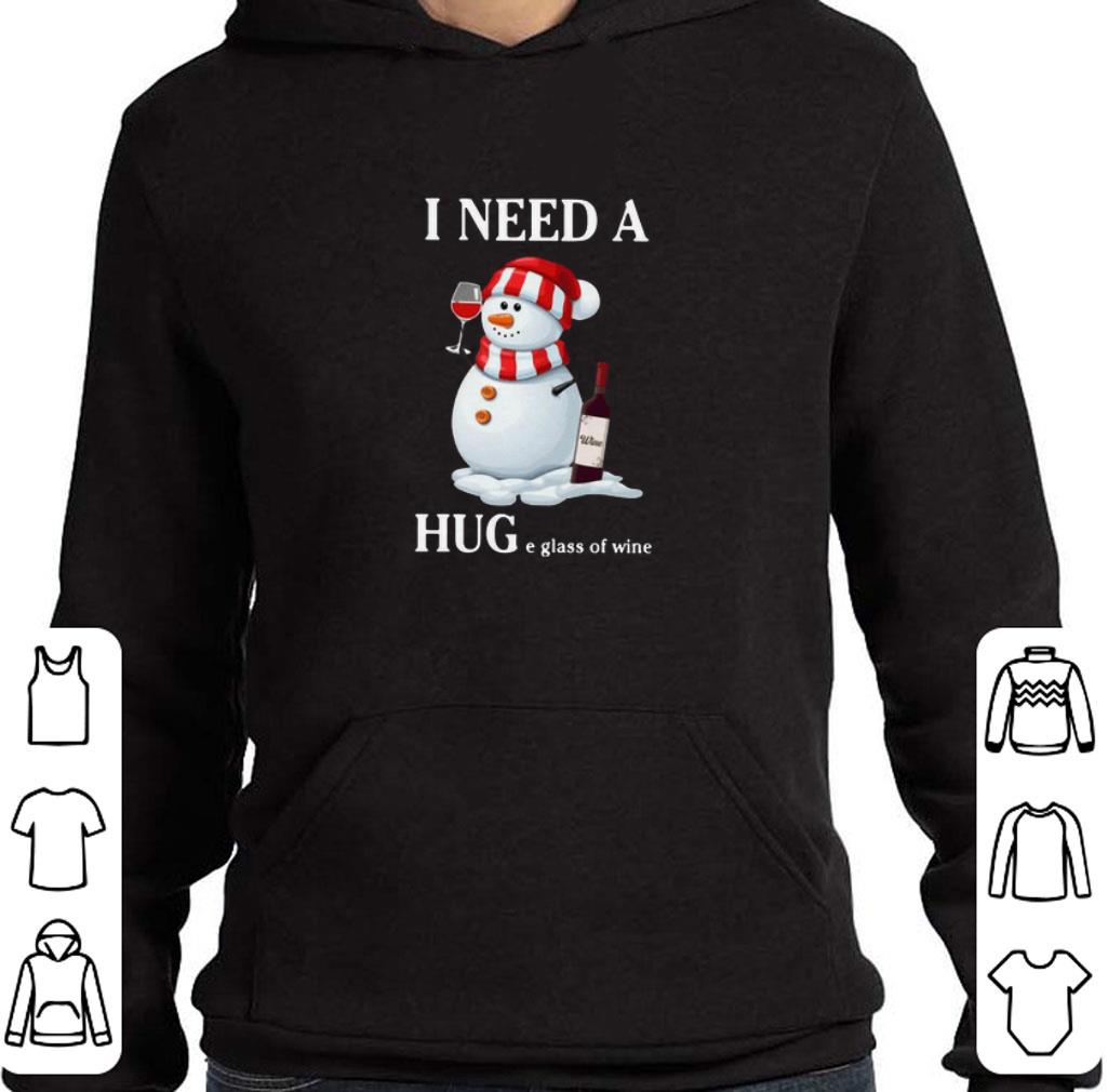 Snowman I Need A Huge Glass Of Wine Christmas Sweater shirt