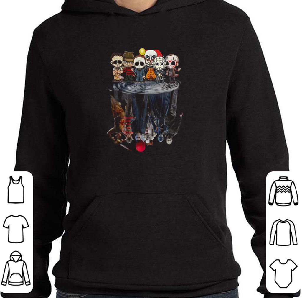 Halloween Horror characters Chibi mirror reflection water shirt