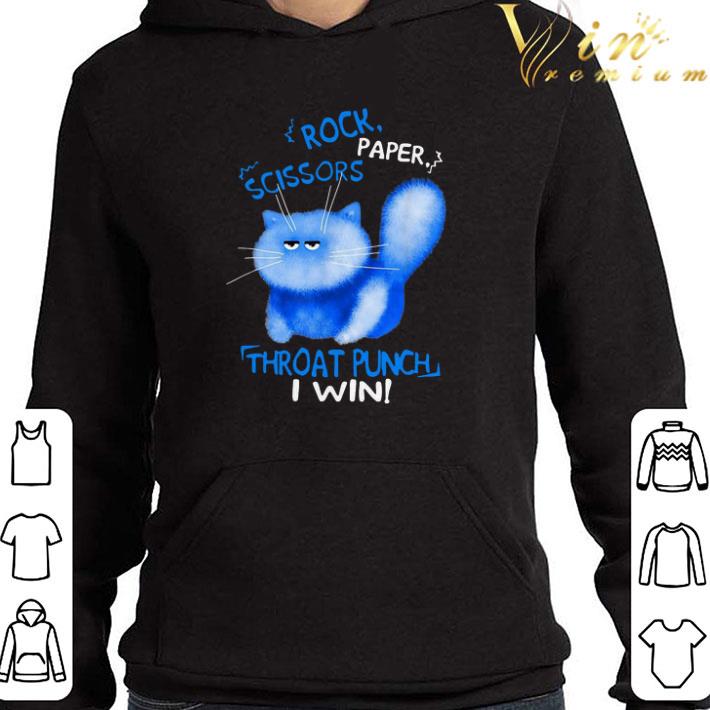 Cat Rock Paper Scissors Throat Punch I Win shirt