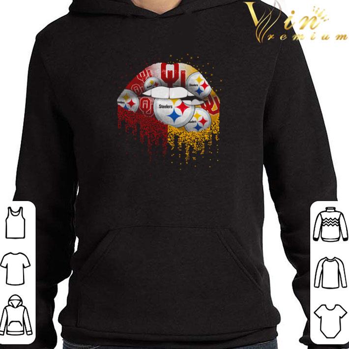 Lip Pittsburgh Steelers and Oklahoma Sooners shirt