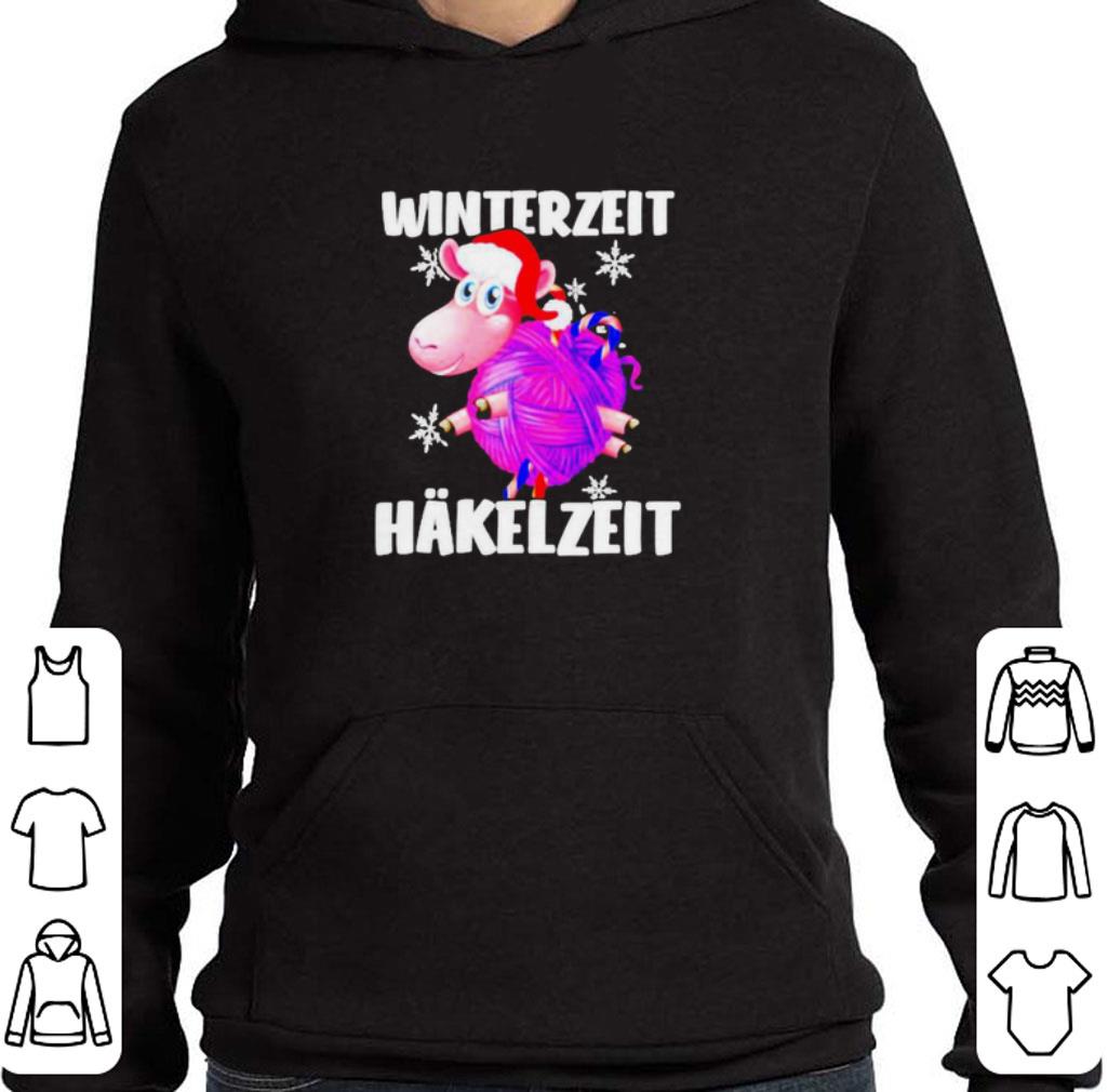 Sheep Santa hat Winterzeit Hakelzeit Christmas shirt