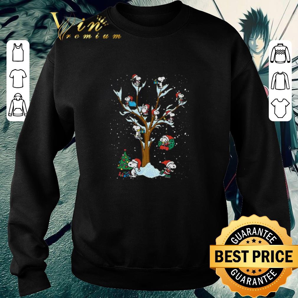 Premium Santa Snoopy Playing On Christmas Tree Merry Christmas Sweater shirt