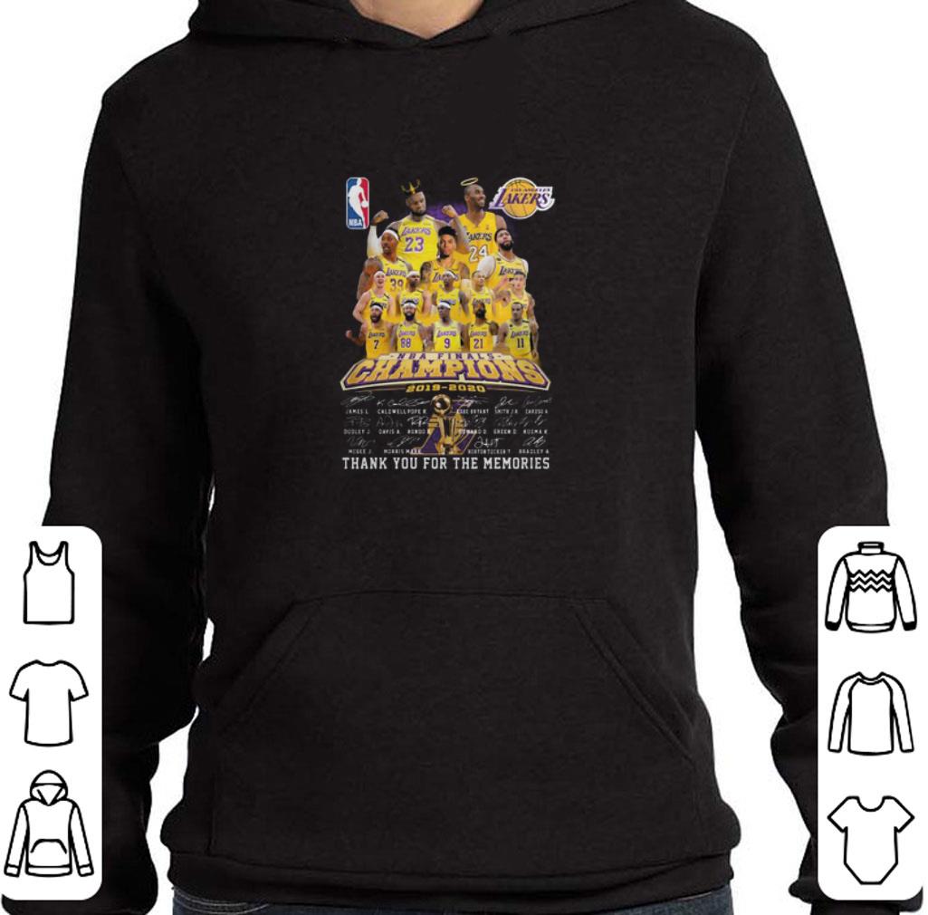 Kobe Bryant Los Angeles Lakers NBA Finals Champions 2019-2020 signatures shirt