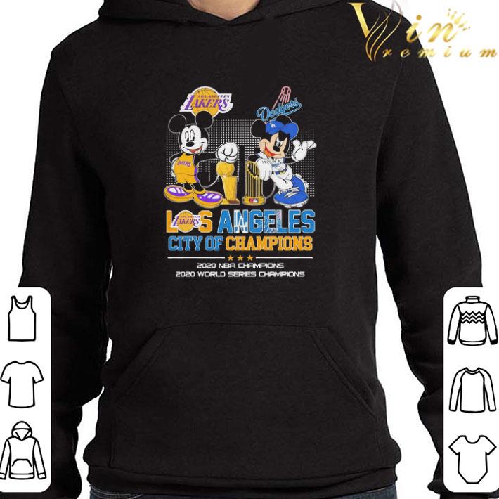 Mickey Mouse Los Angeles Lakers And Dodgers City Of Champions 2020 Nba Champions shirt
