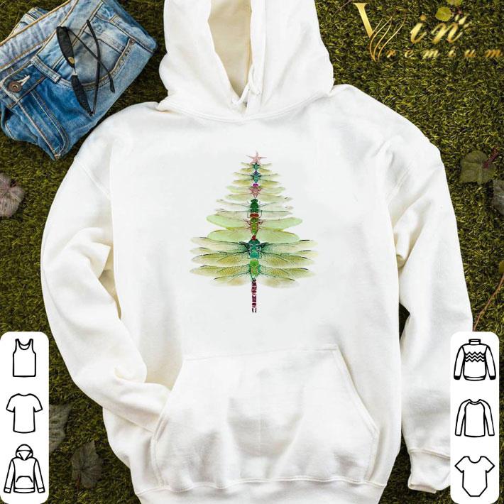 Dragonfly Christmas Tree Print shirt