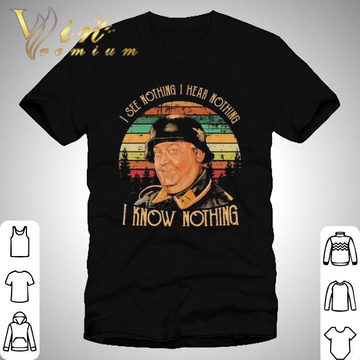 John Banner I See Nothing I Hear Nothing I Know Nothing Vintage shirt John Banner I See Nothing I Hear Nothing I Know Nothing Vintage shirt 1