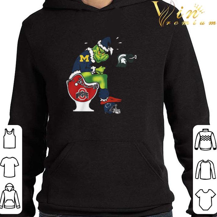 The Grinch Mammoth High School Shit On Toilet Ohio State Buckeys And Other Teams Christmas Sweater shirt