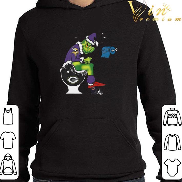 The Grinch Minnesota Vikings Shit On Toilet Green Bay Packers And Other Teams Christmas Sweater shirt