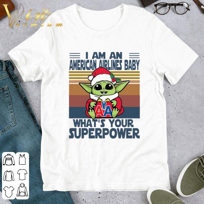 Baby Yoda Santa Hug American Airlines What’s Your Superpower Vintage Retro Christmas Sweater shirt Baby Yoda Santa Hug American Airlines What’s Your Superpower Vintage Retro Christmas Sweater shirt 1