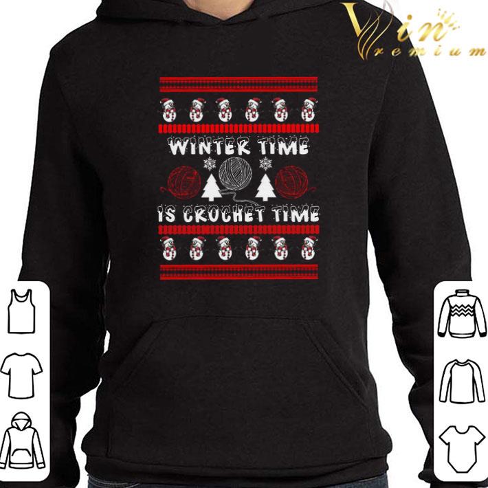 Winter Time Is Crochet Time Snowman Christmas Ugly sweater