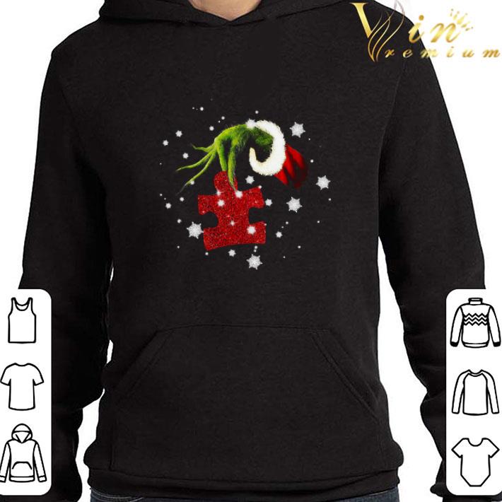 Hand Grinch Holding Autism Christmas Sweater shirt
