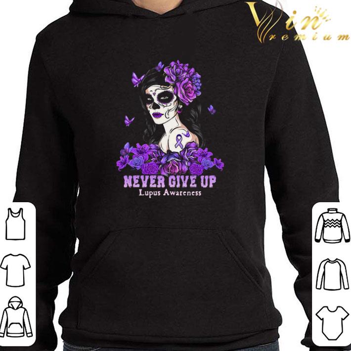 Tattoo Girl Never Give Up Lupus Awareness shirt