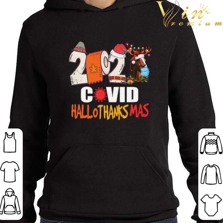 Horse Face Mask 2020 Toilet Paper Reindeer Covid 19 Hallothanksmas shirt
