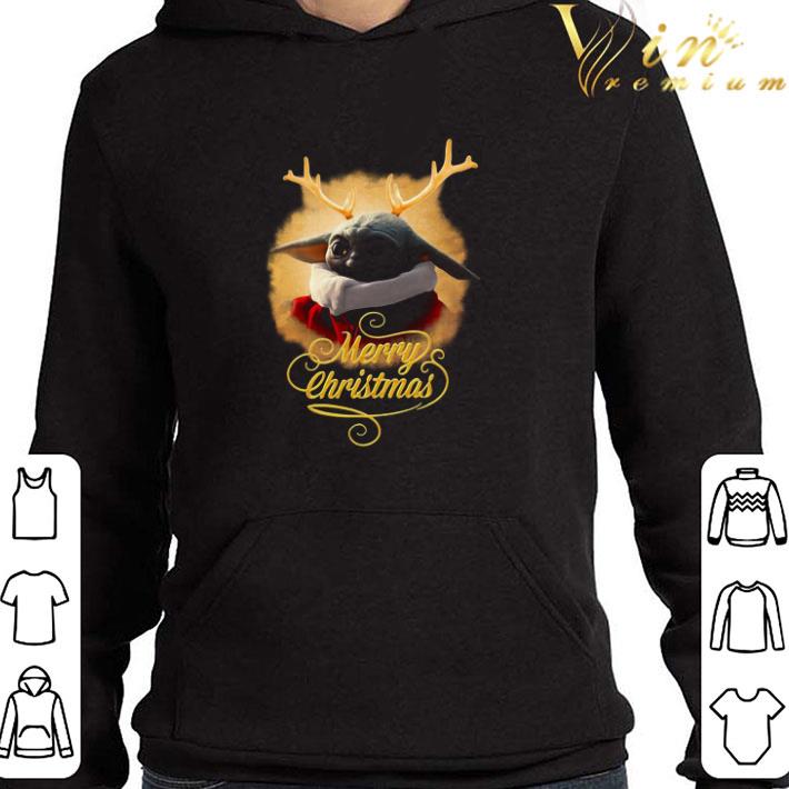 Baby Yoda Reindeer Merry Christmas Sweater shirt
