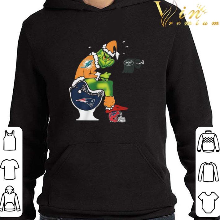 The Grinch Miami Dolphins Shit On Toilet New England Patriots And Other Teams Christmas Sweater shirt