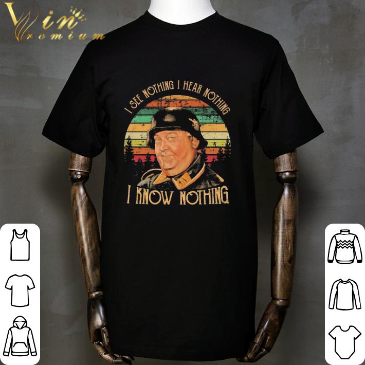 John Banner I See Nothing I Hear Nothing I Know Nothing Vintage shirt John Banner I See Nothing I Hear Nothing I Know Nothing Vintage shirt 2