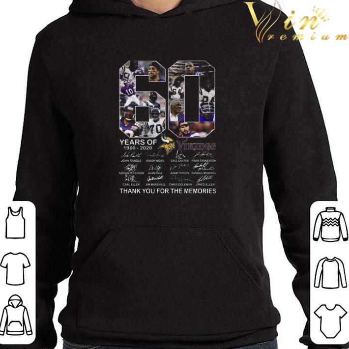 60 Years Of 1960-2020 Vikings Signed Thank You For The Memories shirt