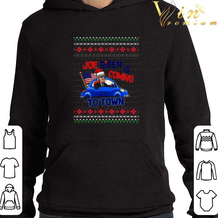 Joe Biden Is Coming To Town Ugly Christmas Sweater shirt