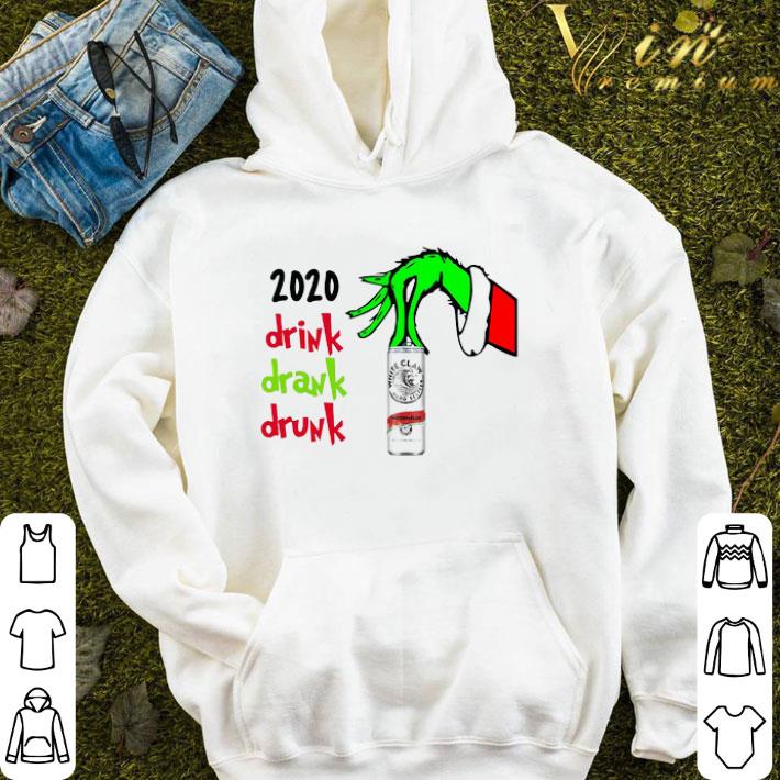Hand Grinch Holding White Claw Hard Seltzer Watermelon 2020 Drink Drank Drunk Christmas Sweater shirt