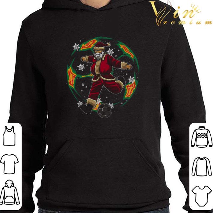 Santa Claus Play Soccer Christmas Sweater shirt