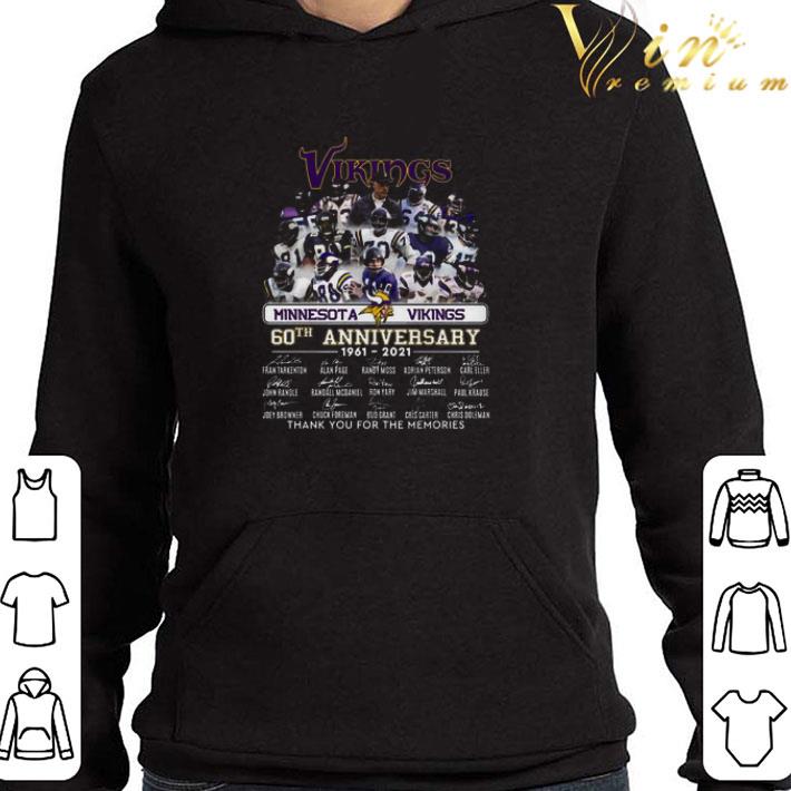 Minnesota Vikings 60th Anniversary 1961-2021 Thank You For The Memories shirt