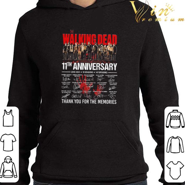 The Walking Dead 11th Anniversary 2010 2021 10 Seasons 147 Episodes Thank You For The Memories Signatures shirt