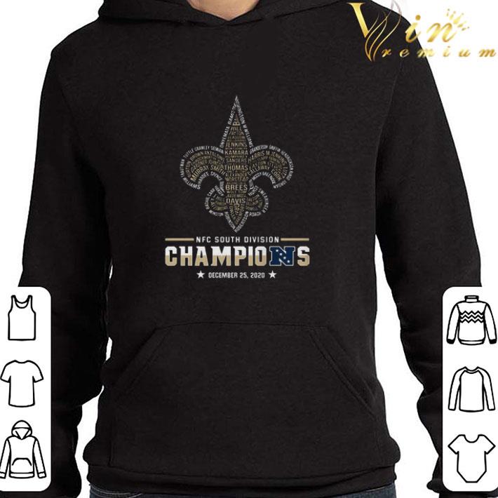 Names New Orleans Saints NFC South Division Champions December 2020 shirt