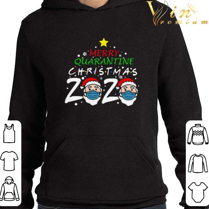 Merry Quarantine Christmas 2020 Satan Claus Face Mask Sweater shirt