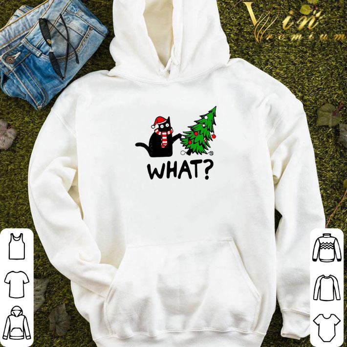 Black Cat Pine What Christmas shirt