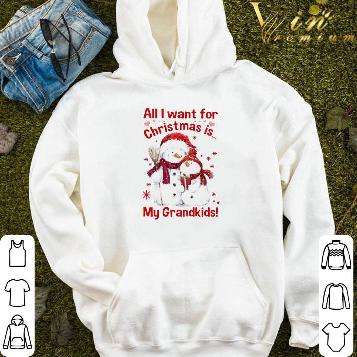Snowman All I Want For Christmas Is My Grandkids shirt