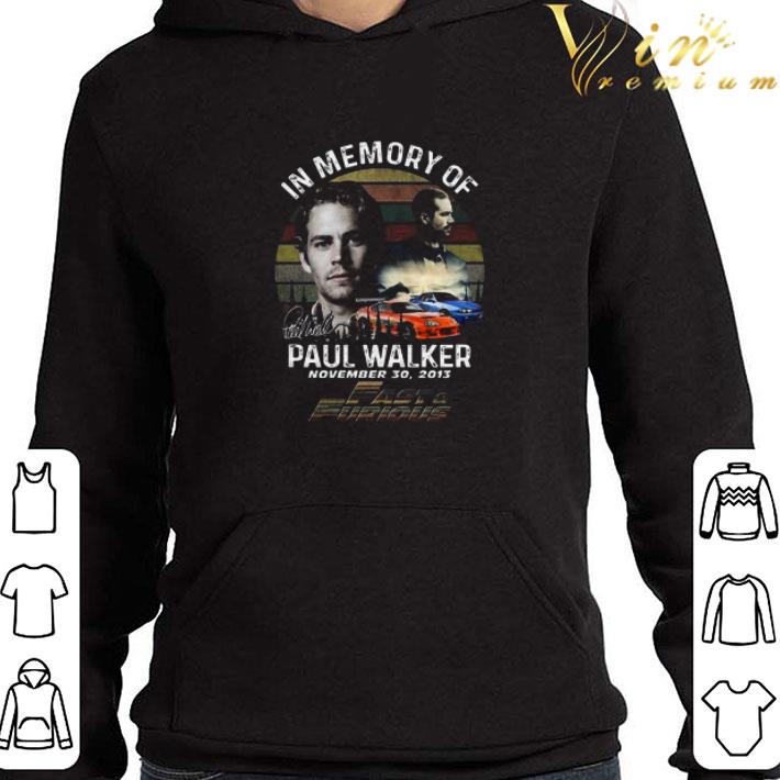 Sunset In Memory Of Paul Walker November 30 2013 Fast & Furious shirt