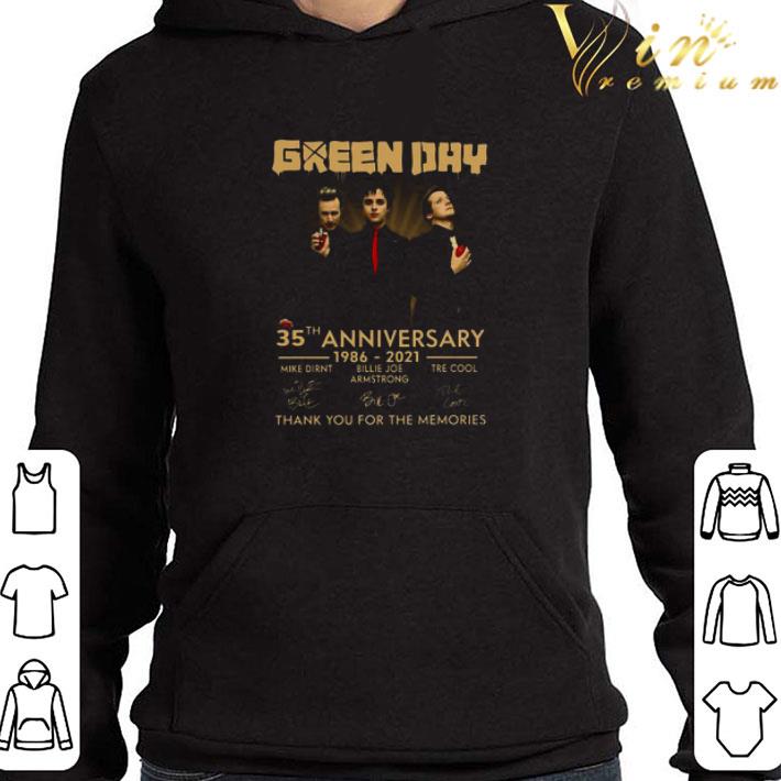 Green Day Band Member 35th Anniversary 1986-2021 Signatures shirt