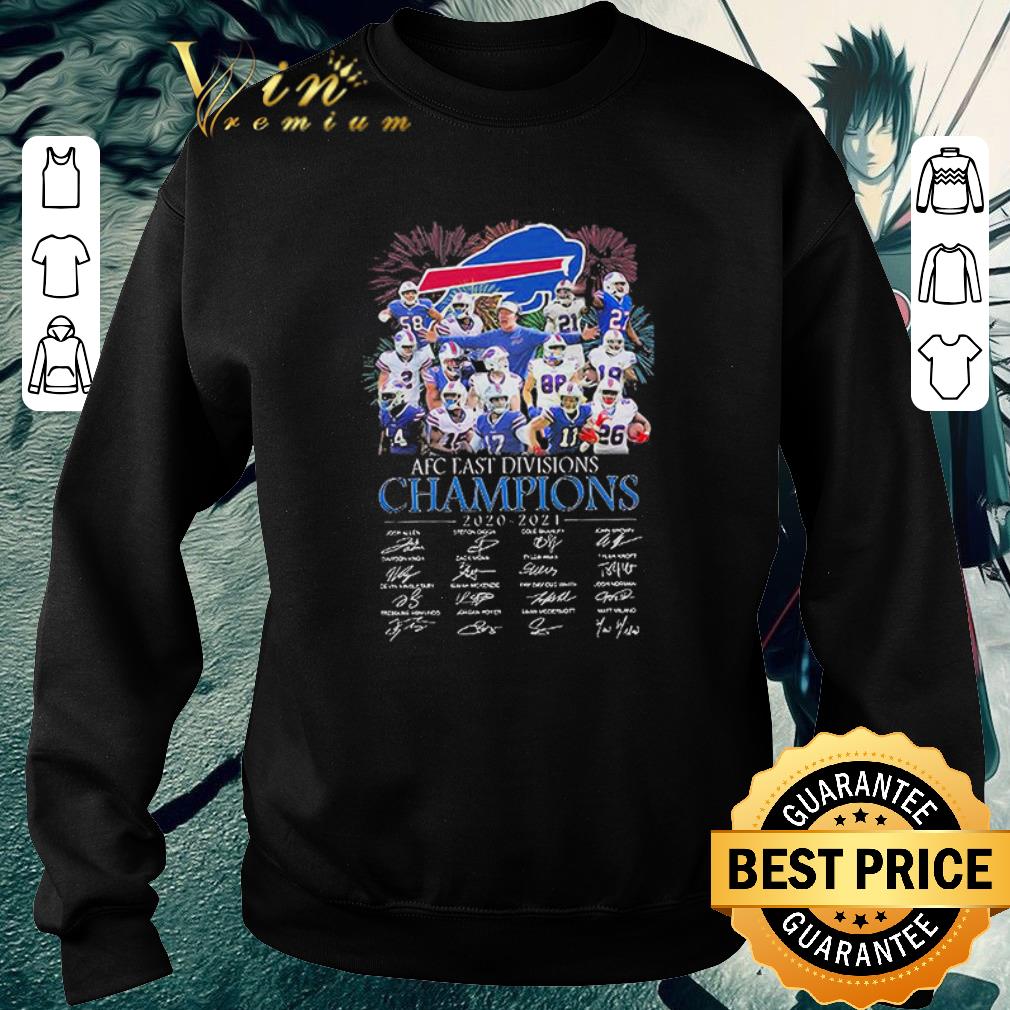 Buffalo Bills AFC east division Champions 2020-2021 signatures shirt