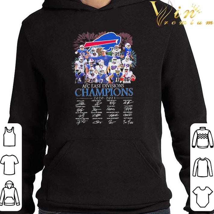 Buffalo Bills AFC east division Champions 2020-2021 signatures shirt