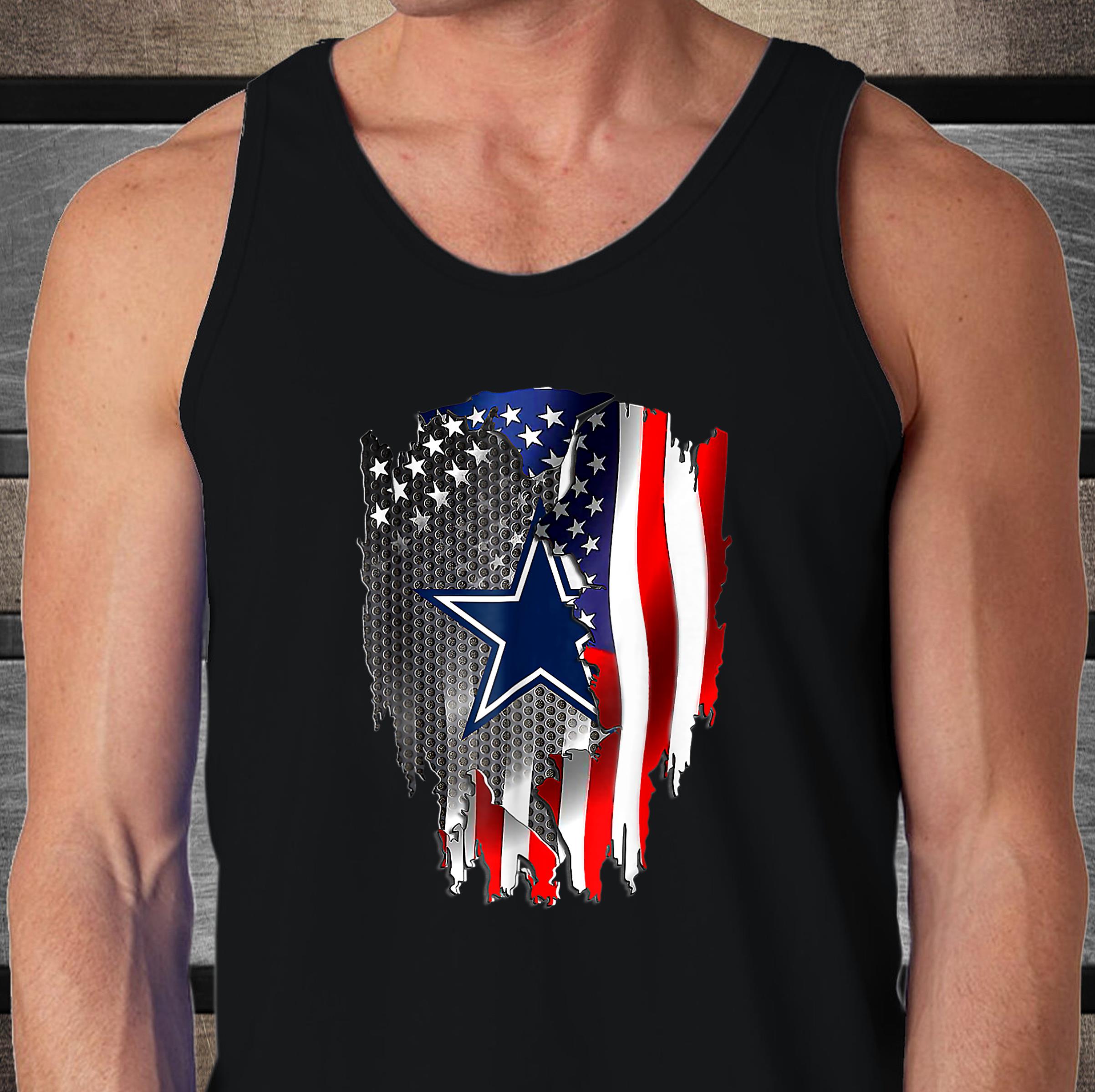 Father's day Cowboy Flag football Dallas Fans USA Tank Top