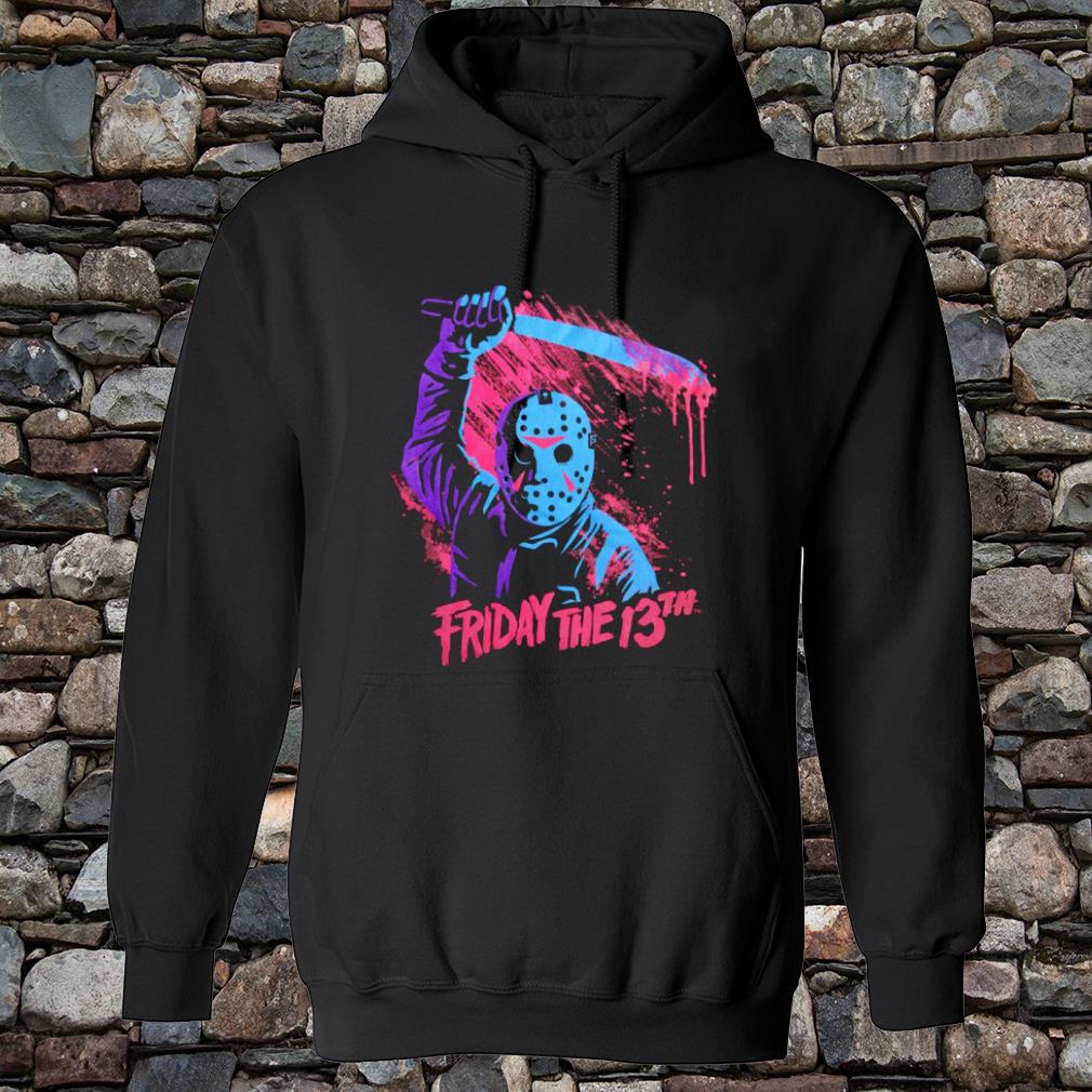 Official Jason Voorhees Neon Swinging Machete Shirt, Friday The 13th T-Shirt 3 Friday The 13th Jason Voorhees Neon Swinging Machete Unisex Hoodies