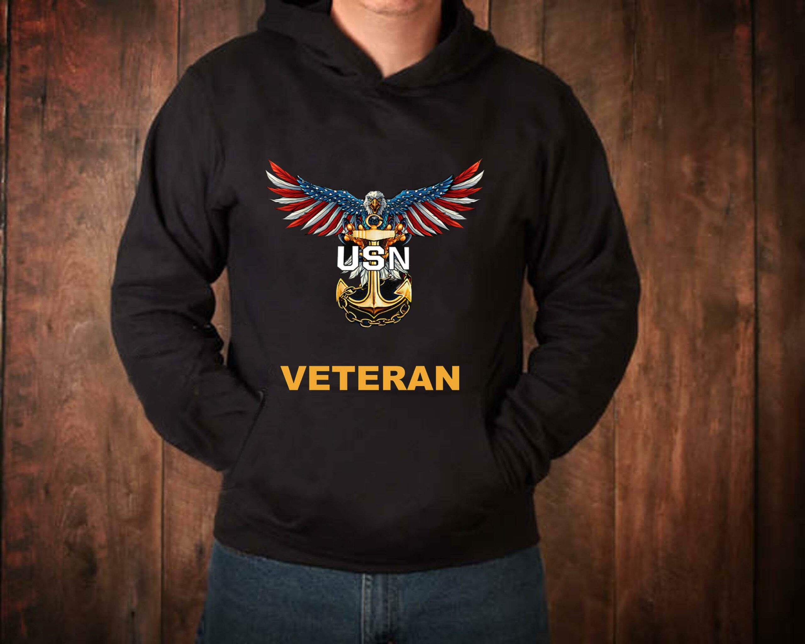 United States Navy American Eagle Veteran Hoodie