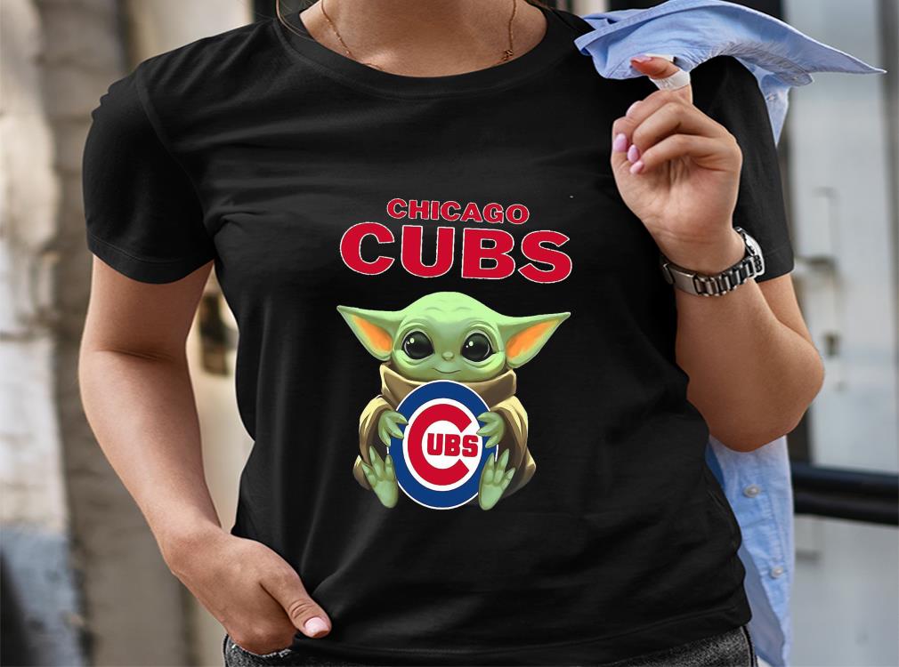 Baby Yoda Hug Chicago Cubs Logo Men Shirt Baby Yoda Hug Chicago Cubs Logo Men Shirt 2