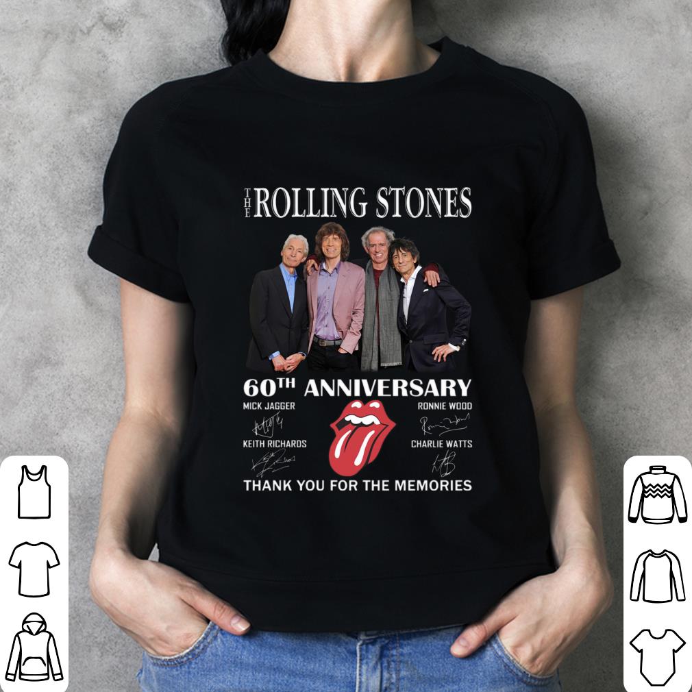 The Rolling Stones 60th anniversary RIP Charlie Watts Thank You For The Memories Signatures Shirt Official The Rolling Stones 60th anniversary RIP Charlie Watts Thank You For The Memories Signatures Shirt 3