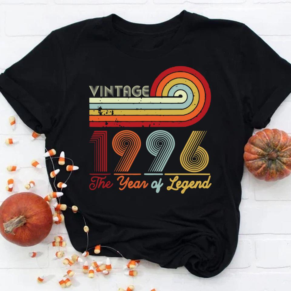 Vintage 1996 The Year of Legend 25 Years Old 25th Birthday t-shirt