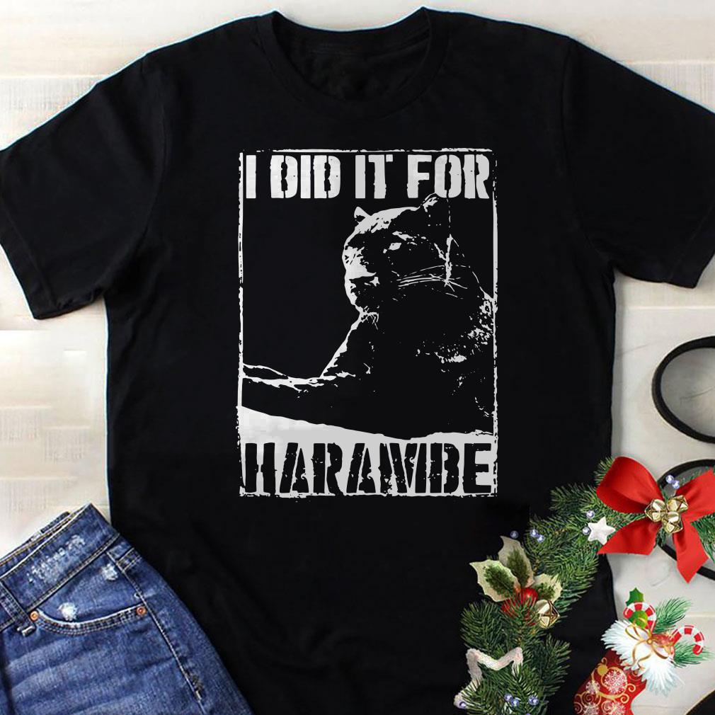 Black Panther I Did It For Harambe shirt 7