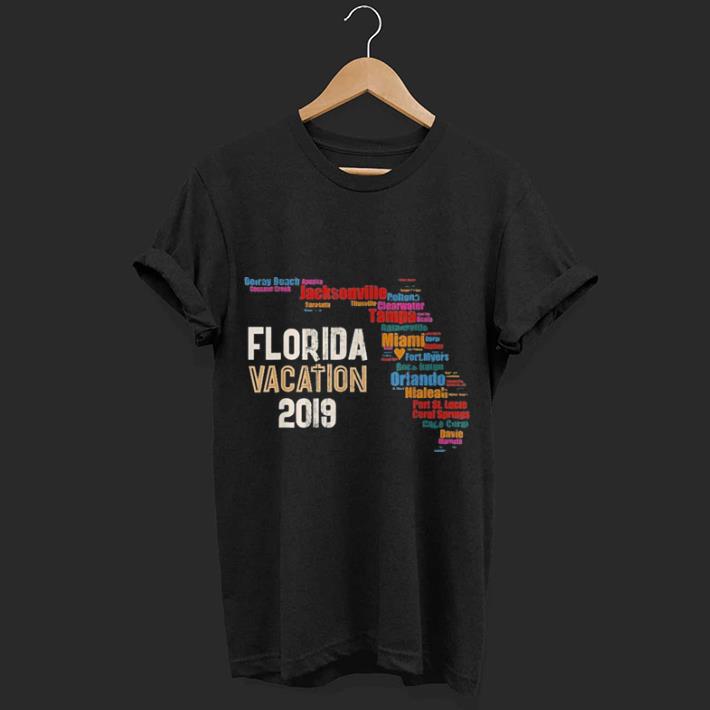 Florida Vacation 2019 Spring Break Cities Map Throwback shirt 7