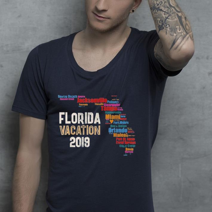 Florida Vacation 2019 Spring Break Cities Map Throwback shirt 10 Florida Vacation 2019 Spring Break Cities Map Throwback shirt