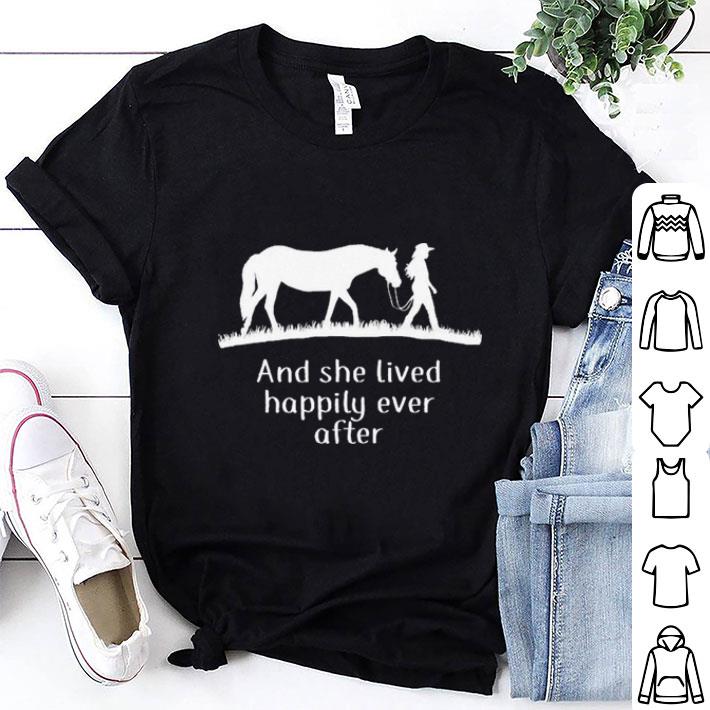 Horse and she lived happily ever after shirt 7