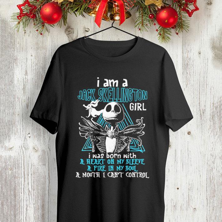 I am a Jack Skellington girl i was born with a heart on my sleeve shirt