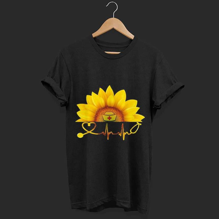 Sunflower With A Nurse Heartbeat Hippie shirt 6