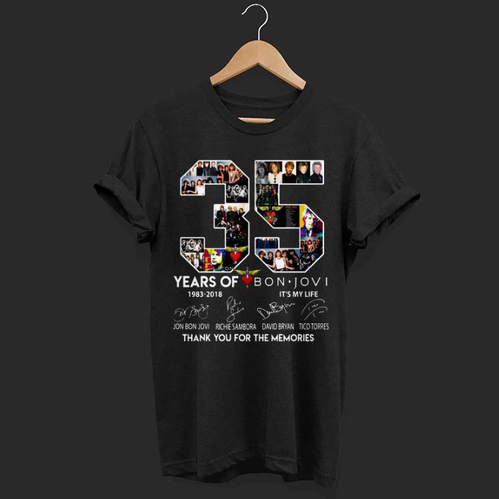 35 Years Of Bon Jovi Thank You For The Memories Signature shirt 6