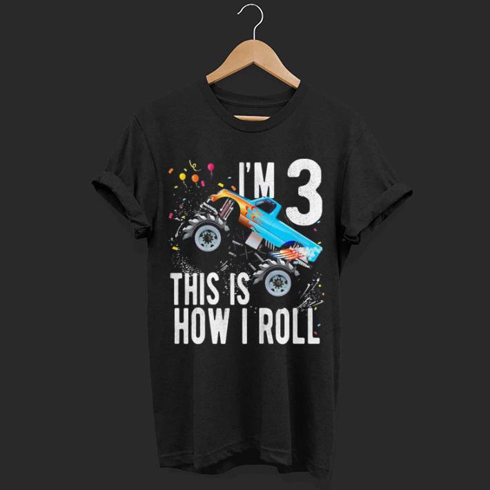 3rd Birthday Boy Monster Truck Car shirt 6